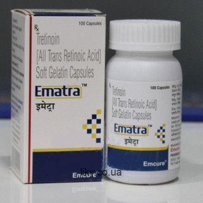 Ематра (Ematra) третиноїн 10мг, №100 (Vesanoid)