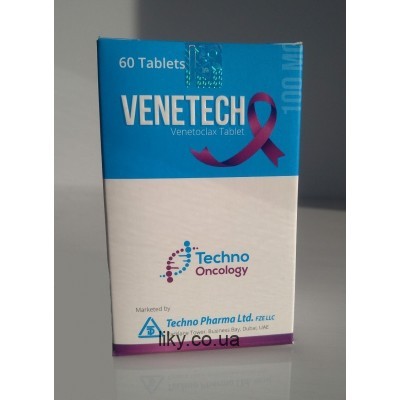Венетек (Venetech) венетоклакс 100 мг, №60 (Venclexta)