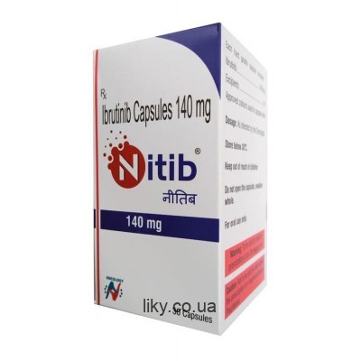 Нитиб (Nitib) ибрутиниб 140мг, №30  (Inbruvica)