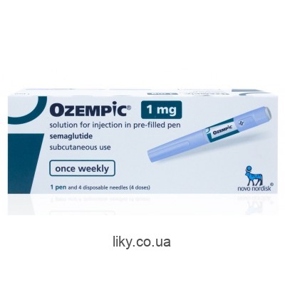 Оземпік (Ozempic) семаглутид 1мг, №1 (4 дозы по 1мг)