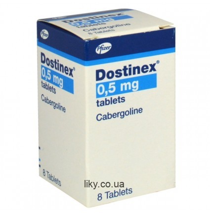 Достинекс (Dostinex) каберголин 0.5мг, №8