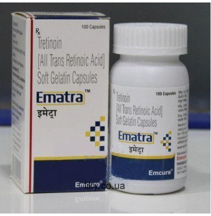 Ематра (Ematra) третиноїн 10мг, №100 (Vesanoid)