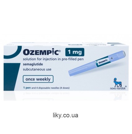 Оземпик (Ozempic) семаглутид 4мг, №1 (4 дози по 1мг)